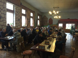 Turniersaal Runde 1 beim 15. Schnellschachturnier des SV Marzahna 57