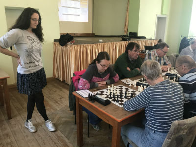 Blick auf die hinteren Bretter